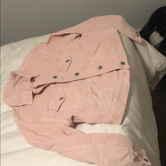 Baby pink Brandy Melville corduroy jacket - Picture 3 of 3